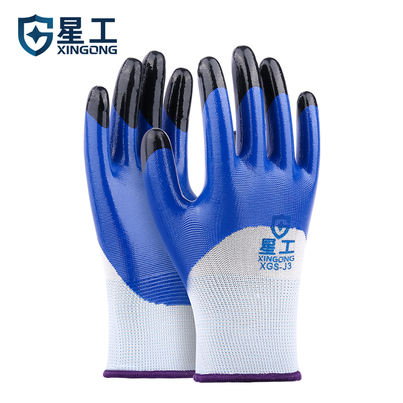 星工（XINGGONG）丁腈防滑耐磨手套 涂指加强 XGS-J3